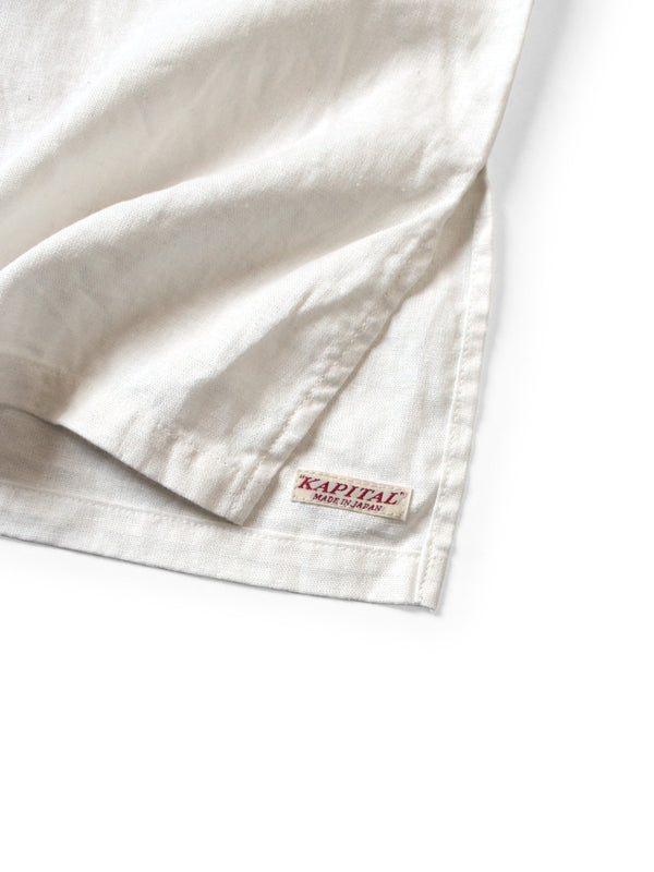 Kapital Linen Canvas Ruffle Gypsy Blouse