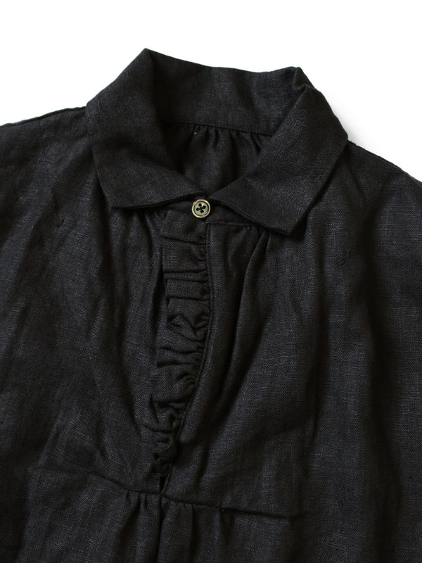 Kapital Linen Canvas Ruffle Gypsy Blouse