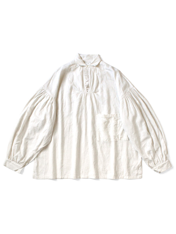 Kapital Linen Canvas Ruffle Gypsy Blouse