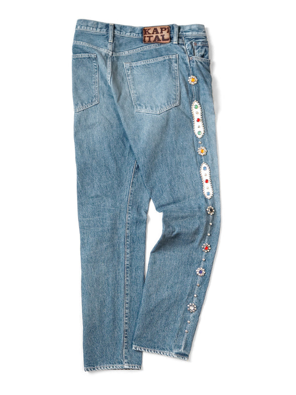 KAPITAL 14oz black denim 5P Monkey CISCO Pants