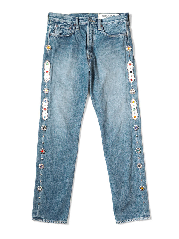 KAPITAL 14oz black denim 5P Monkey CISCO Pants