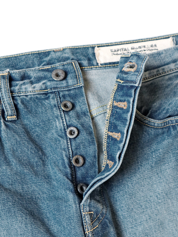 KAPITAL 14oz black denim 5P Monkey CISCO Pants