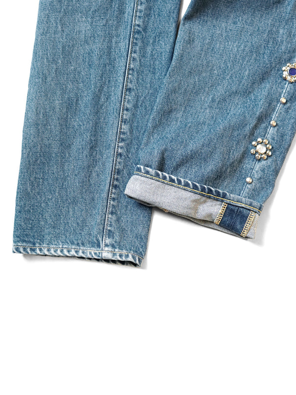 KAPITAL 14oz black denim 5P Monkey CISCO Pants