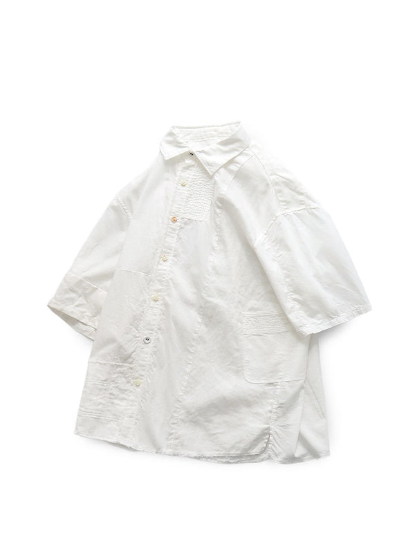 Kapital Cotton x Linen Patchwork Kathmandu Shirt (Short Sleeve)