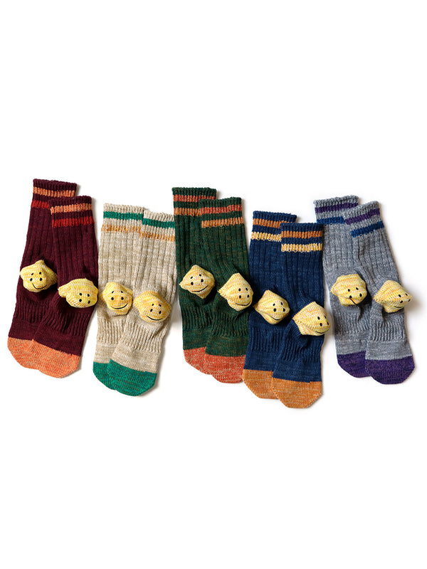 Kapital 60 Strands Heather Ivy Rainbowy Happy Heel Hold Socks
