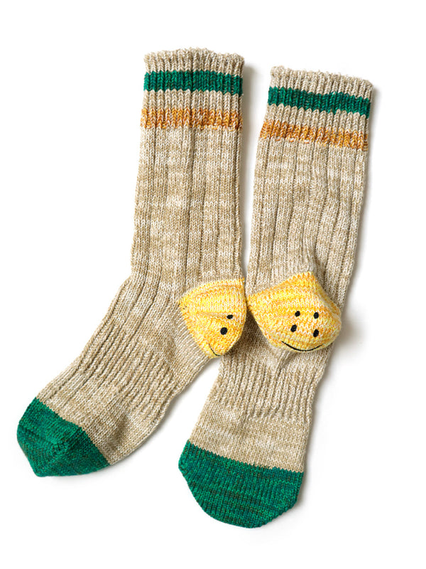 Kapital 60 Strands Heather Ivy Rainbowy Happy Heel Hold Socks