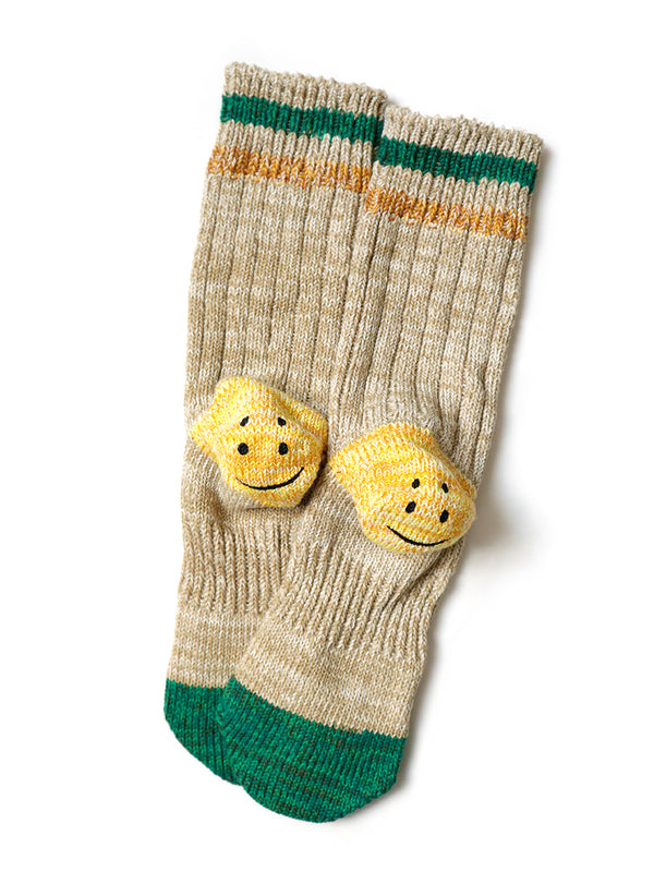 Kapital 60 Strands Heather Ivy Rainbowy Happy Heel Hold Socks