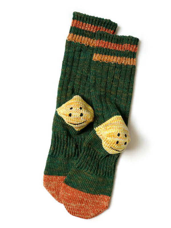 Kapital 60 Strands Heather Ivy Rainbowy Happy Heel Hold Socks