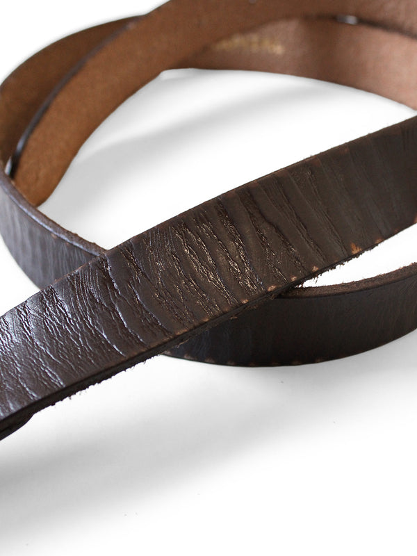 Kapital Oiled Leather Studded Disco Buckle Belt