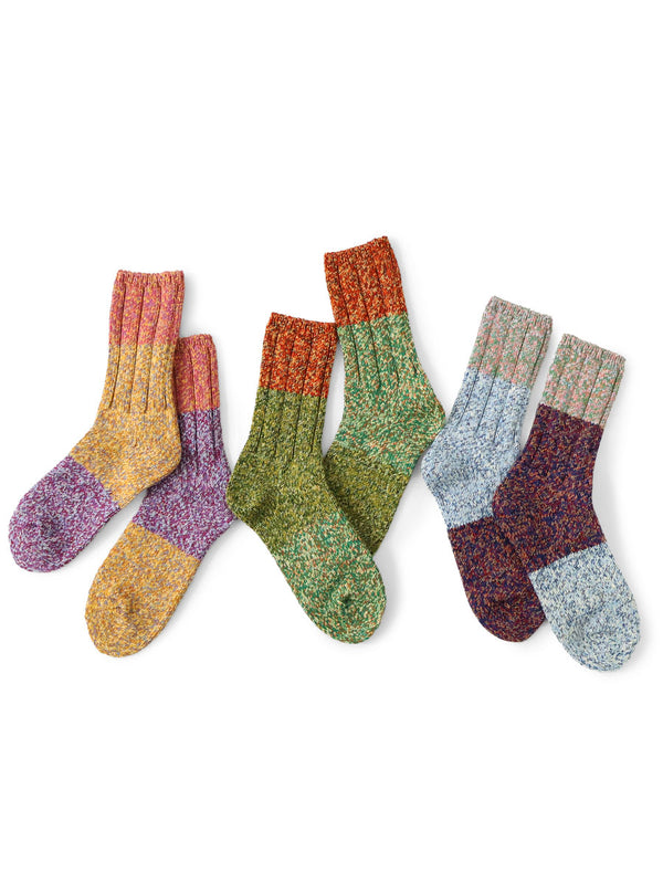 Kapital 56-ply Asymmetrical Van Gogh Heathered Socks