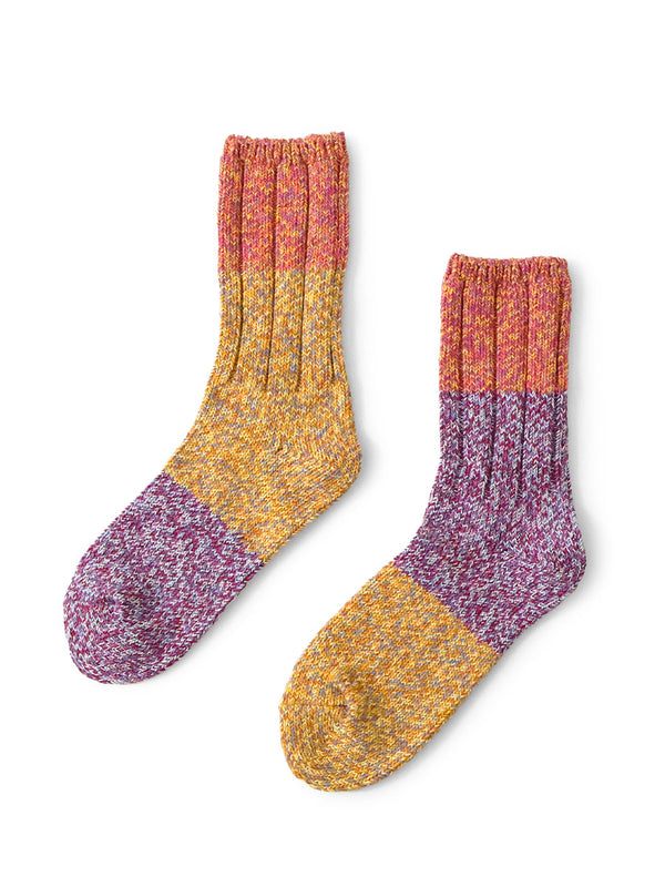 Kapital 56-ply Asymmetrical Van Gogh Heathered Socks