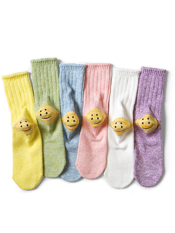 Kapital 56-ply 3x1 rib RAINBOWY HAPPY HEEL socks