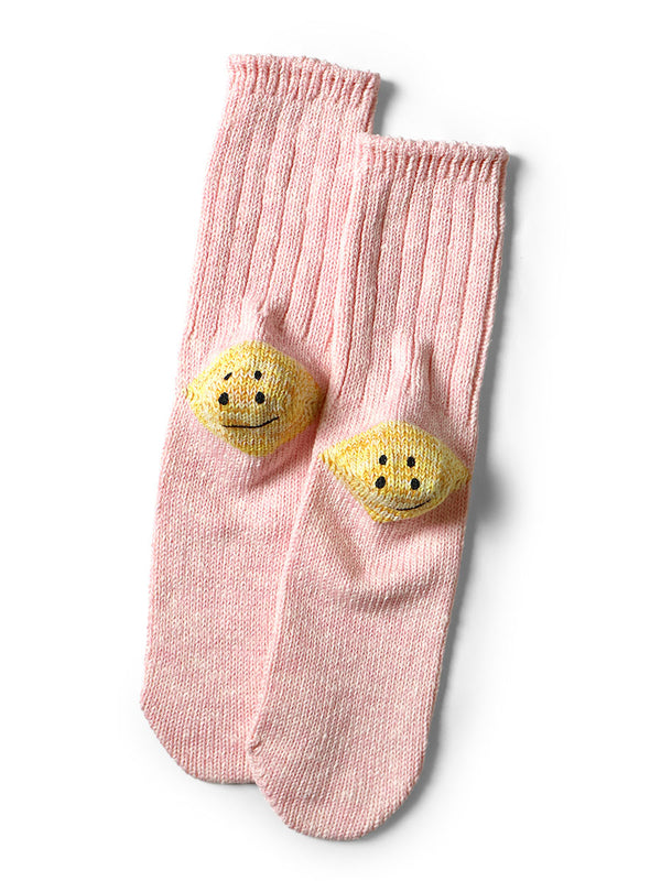 Kapital 56-Count 3x1 Rib Rainbow Happy Heel Socks