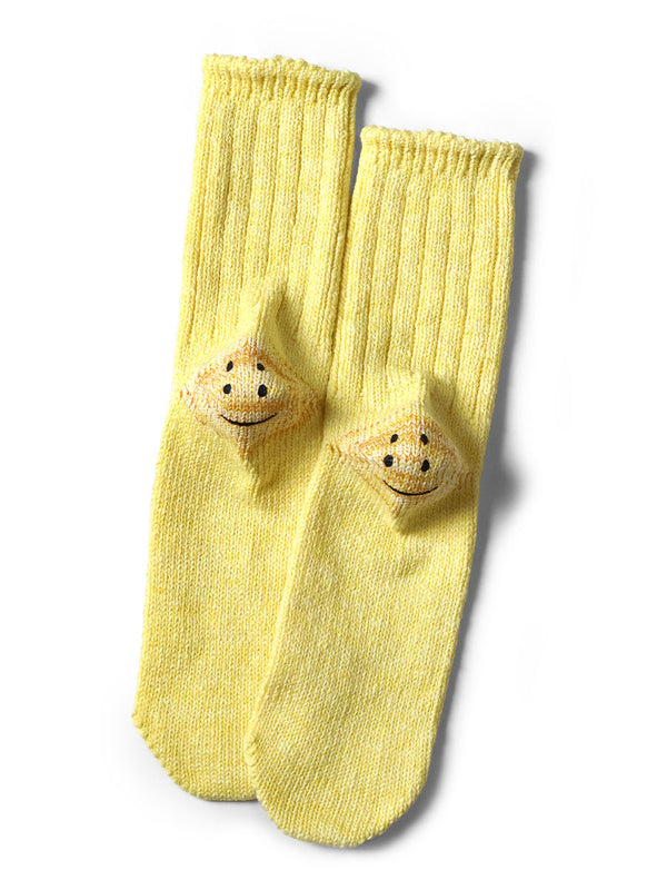 Kapital 56-ply 3x1 rib RAINBOWY HAPPY HEEL socks