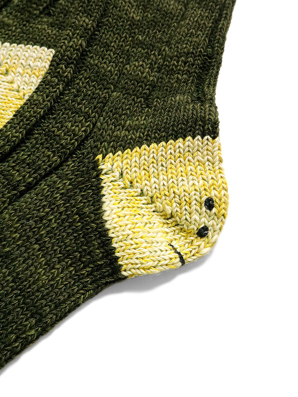 Kapital 56 MA-1 RAINBOWY HAPPY HEEL socks