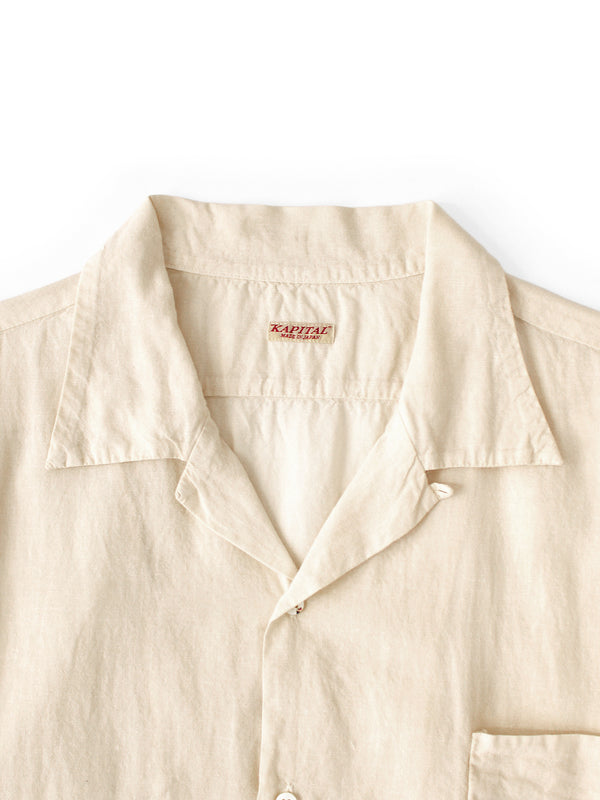 Kapital Soft Linen Open Collar Big Shirt
