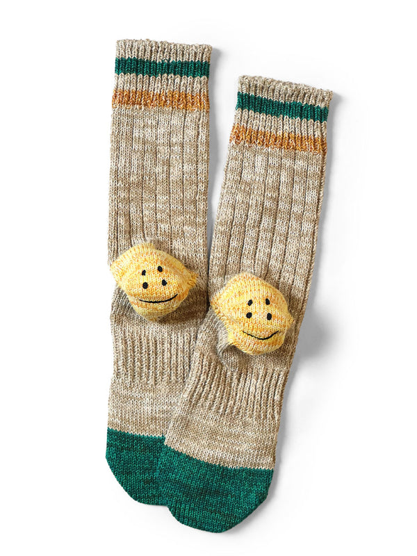 Kapital 60-strand heathered IVY RAINBOWY HAPPY HEEL hold socks