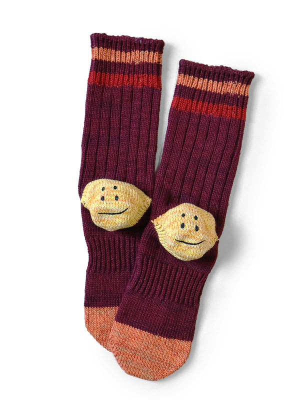 Kapital 60-Count Heather Ivy Rainbow Happy Heel Hold Socks