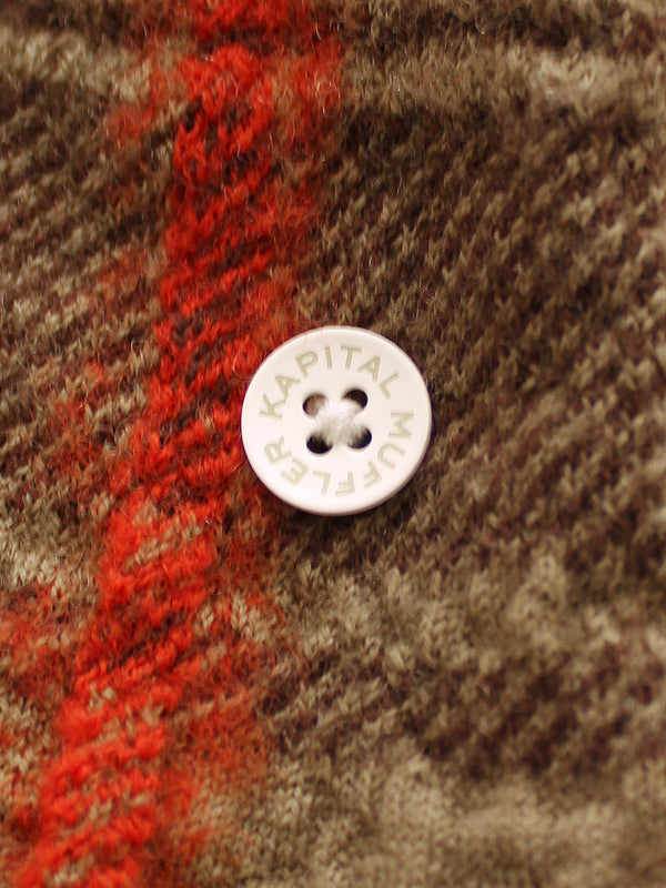 Kapital Felted Wool Feather Tartan Scarf