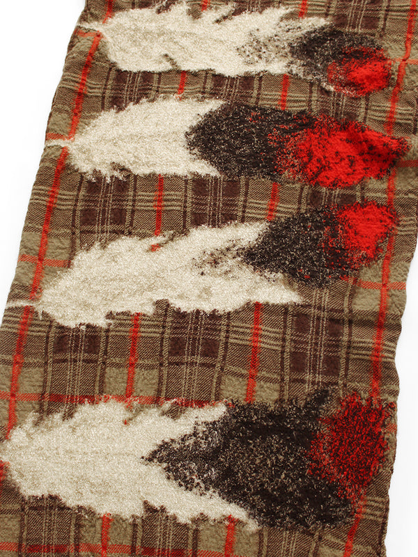 Kapital Felted Wool Feather Tartan Scarf
