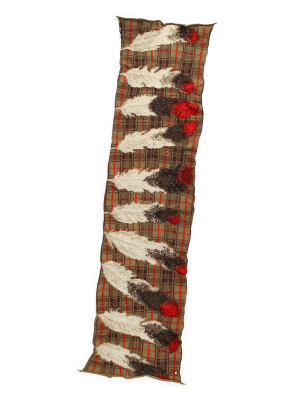 Kapital Felted Wool Feather Tartan Scarf