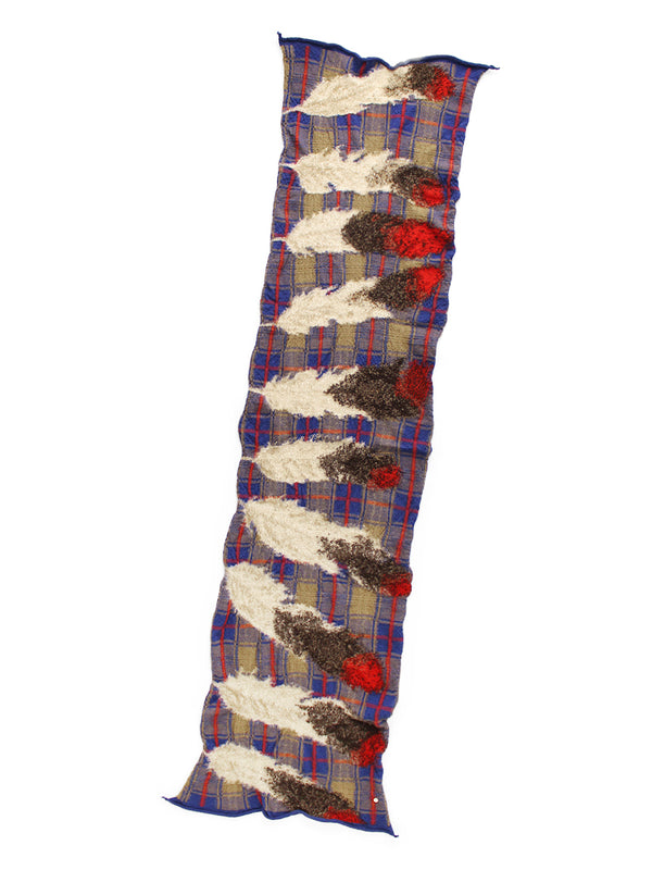 Kapital Felted Wool Feather Tartan Scarf