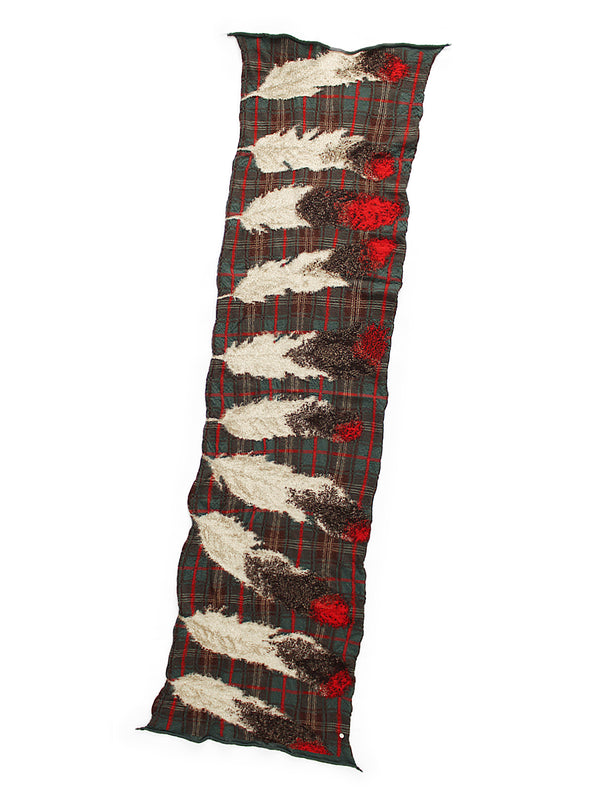 Kapital Felted Wool Feather Tartan Scarf