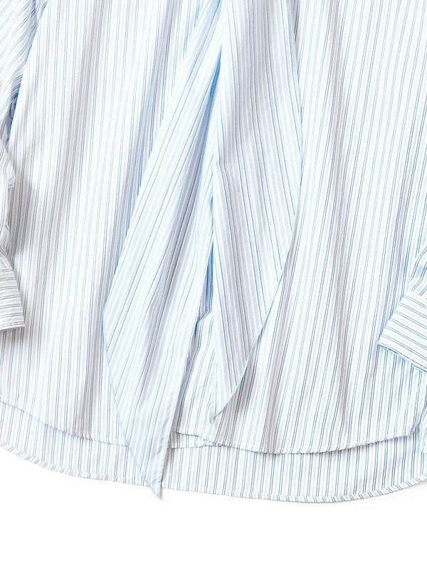 Kapital cotton striped bowtie pub shirt (long sleeve)