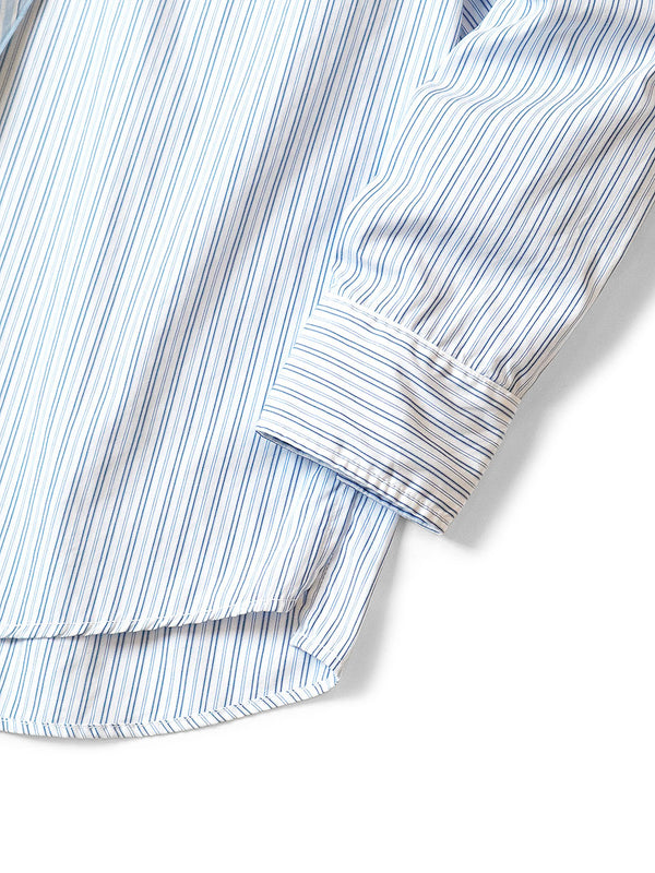 Kapital cotton striped bowtie pub shirt (long sleeve)