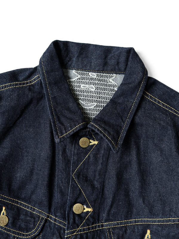 Kapital 11.5oz Denim bone Mexican Tuxedo Westerner Jacket