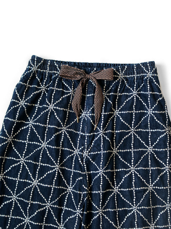 Kapital 8oz Denim Easy Pants with FOLK-DOJO Embroidery