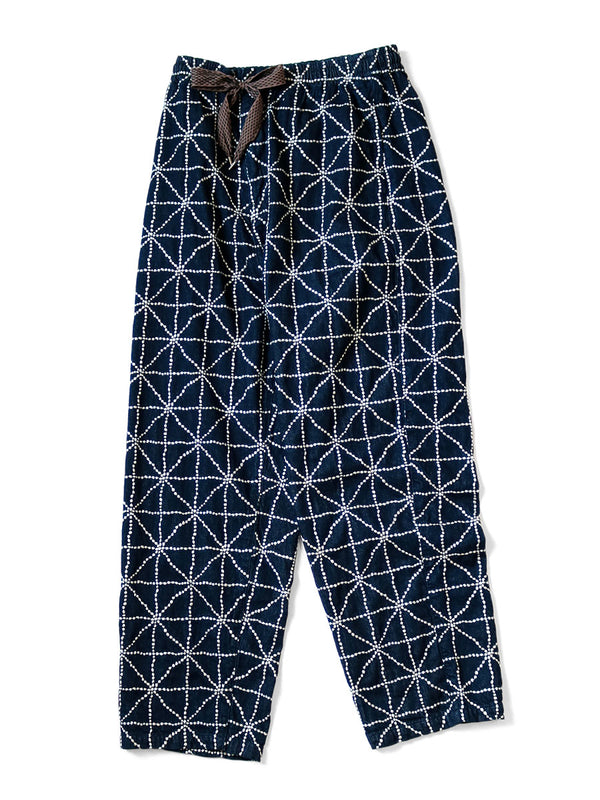 Kapital 8oz Denim Easy Pants with FOLK-DOJO Embroidery