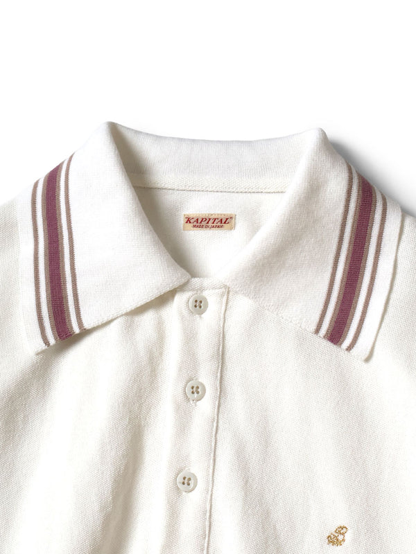 Kapital Kanoko Rangle Collar Retro Polo Shirt