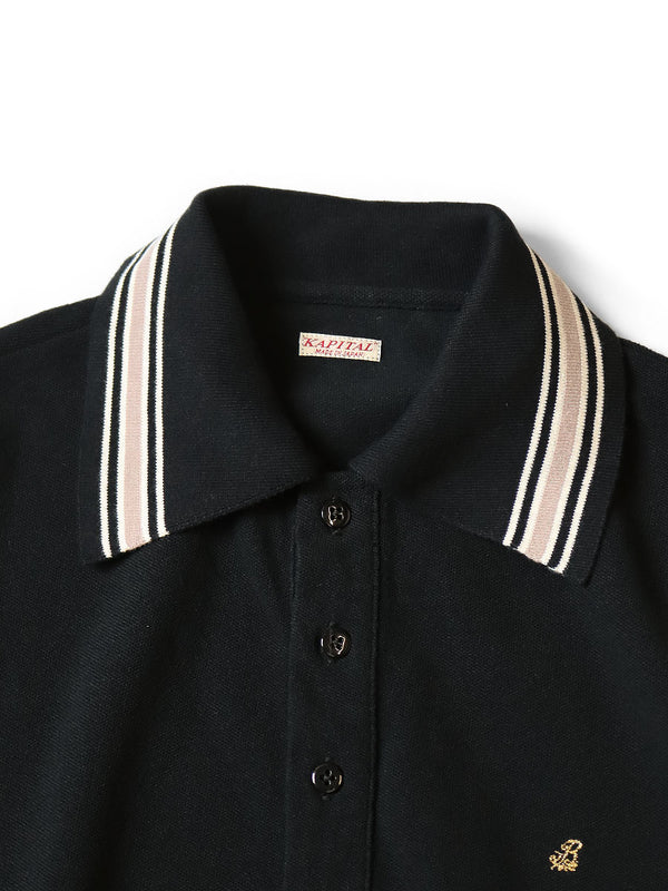 Kapital Kanoko Rangle Collar Retro Polo Shirt