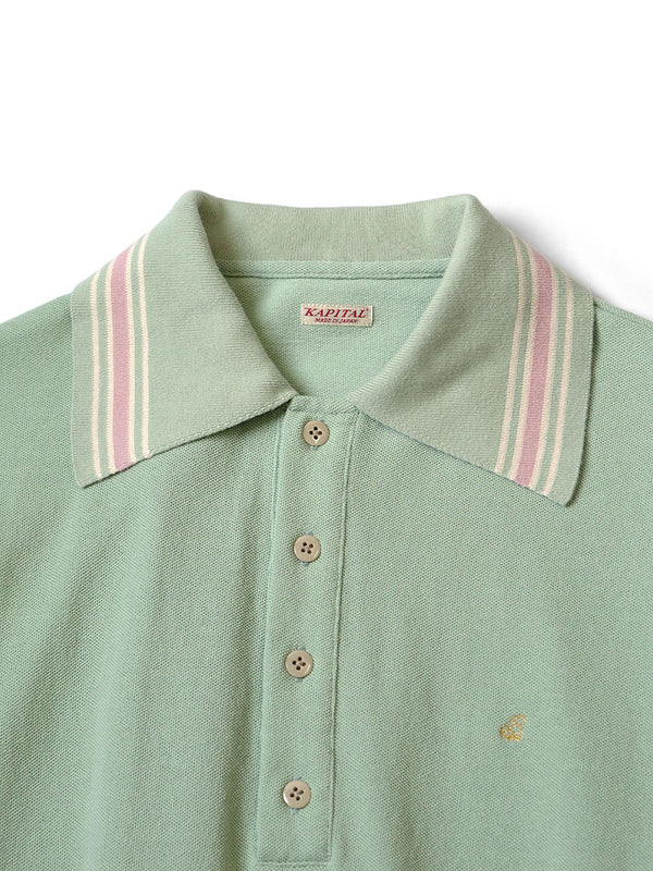 Kapital Pique Wrangle Collar Retro Polo shirt (long sleeve)