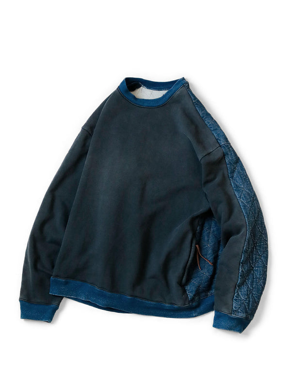 Kapital fleece x denim quilting 2TONE BIG sweatshirt sweater