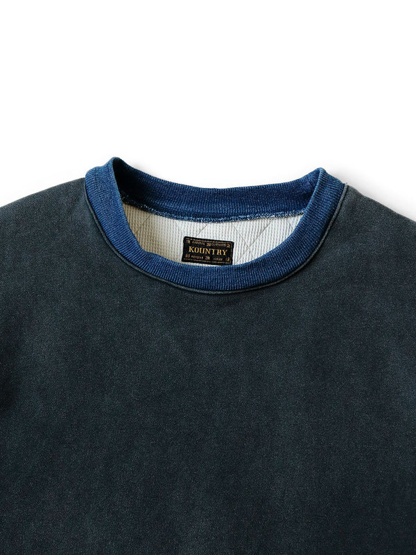 Kapital fleece x denim quilting 2TONE BIG sweatshirt sweater