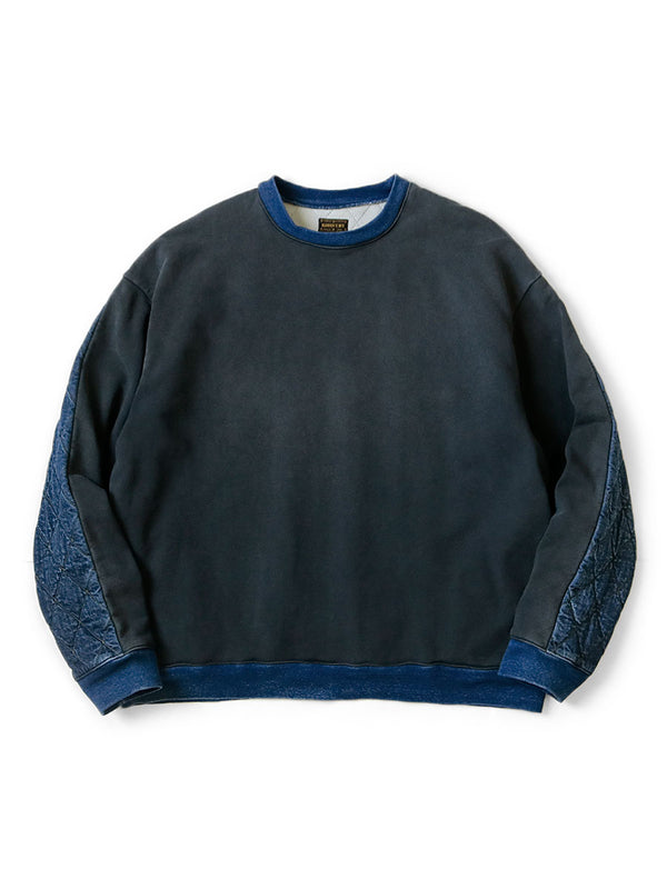 Kapital fleece x denim quilting 2TONE BIG sweatshirt sweater