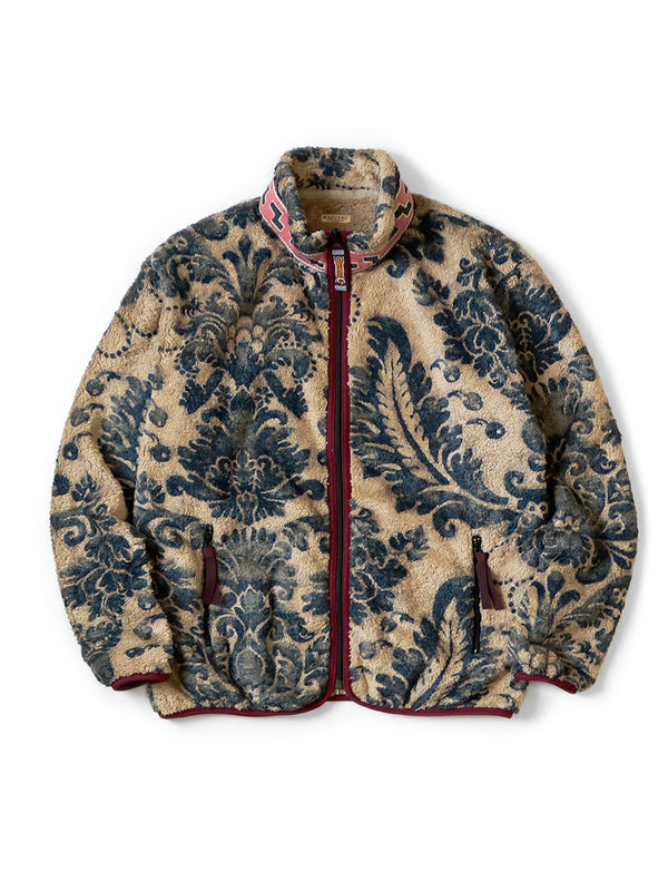 Kapital Damask Pattern Fleece Zip Blouson Maria sweater