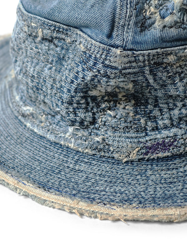 Kapital 11.5oz denim The Old Man and the Sea HAT (distressed remake) Cap