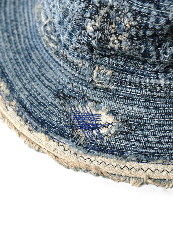 Kapital 11.5oz Denim Old Man and the Sea Hat (Distressed Remake)