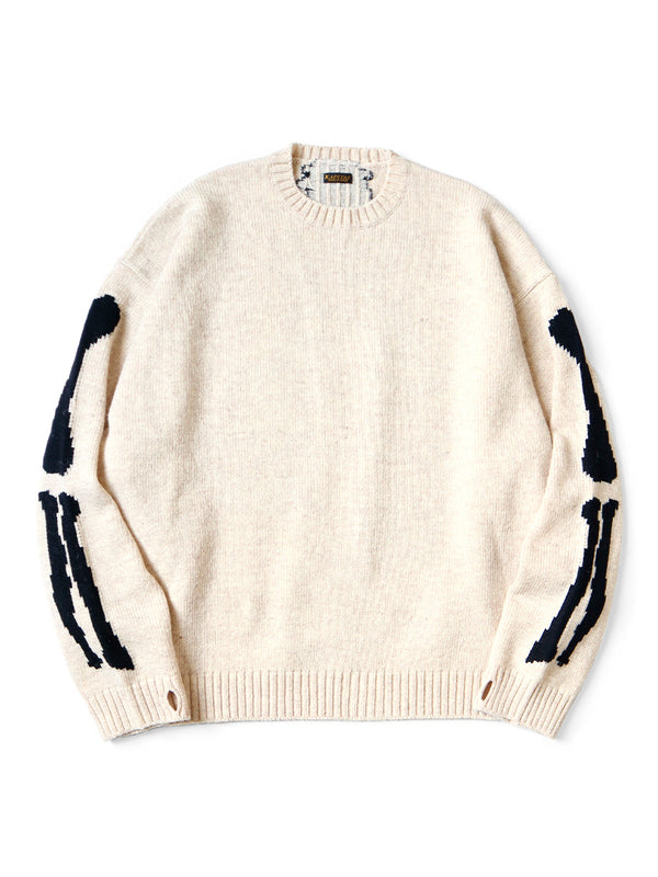 Kapital 5G Wool BONE Crew Sweater