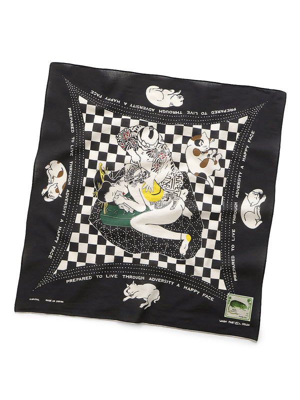 Kapital fastcolor selvedge bandana (RAINBOWY NO WOMAN NO CRY)