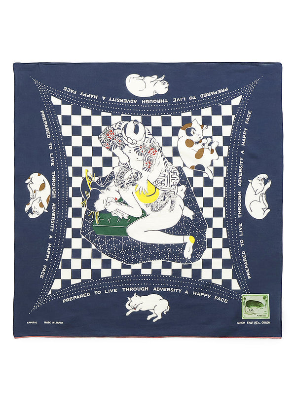 Kapital fastcolor selvedge bandana (RAINBOWY NO WOMAN NO CRY)