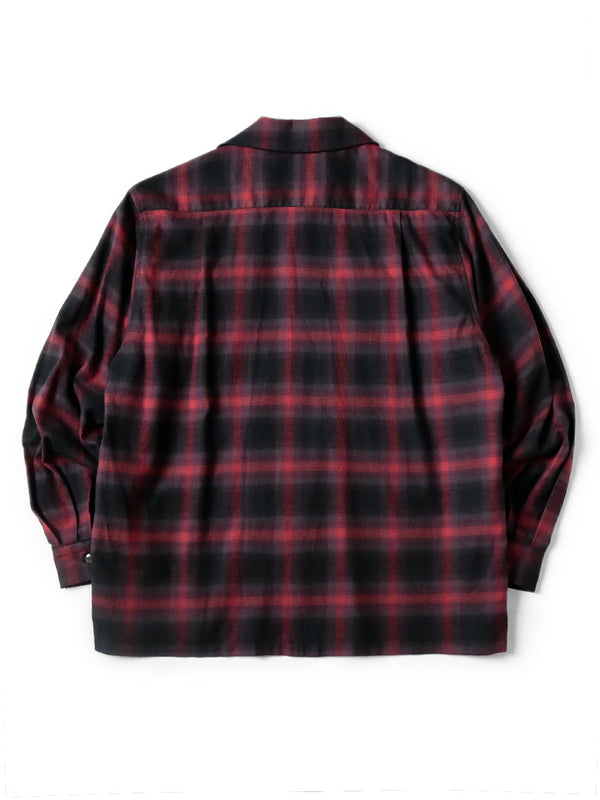 Kapital Cotton Rayon Shadow Check Wrangle Collar Board Shirt