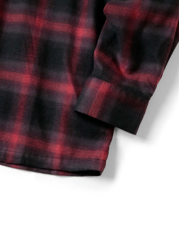 Kapital Cotton Rayon Shadow Check Wrangle Collar Board Shirt