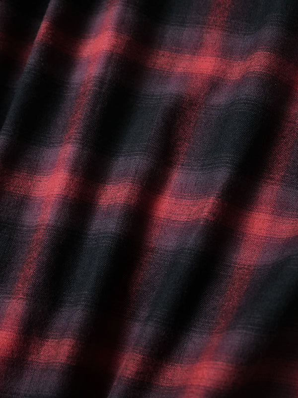 Kapital Cotton Rayon Shadow Check Wrangle Collar Board Shirt