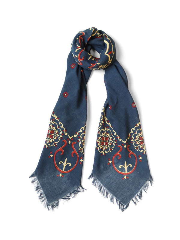 Kapital Linen Rayon Fringe Stole (Habananaja) muffler