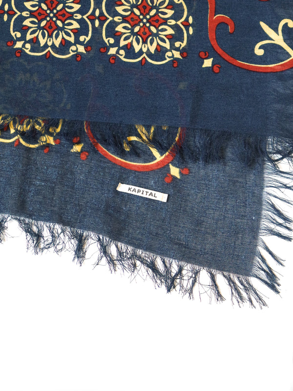 Kapital Linen Rayon Fringe Stole (Habananaja) muffler