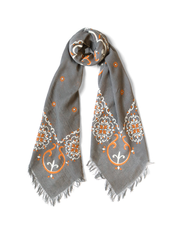 Kapital Linen Rayon Fringe Stole (Habananaja) muffler